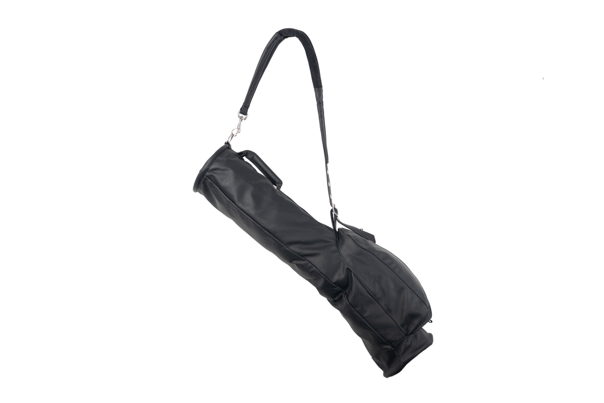 Black Genuine Leather Golf Bag