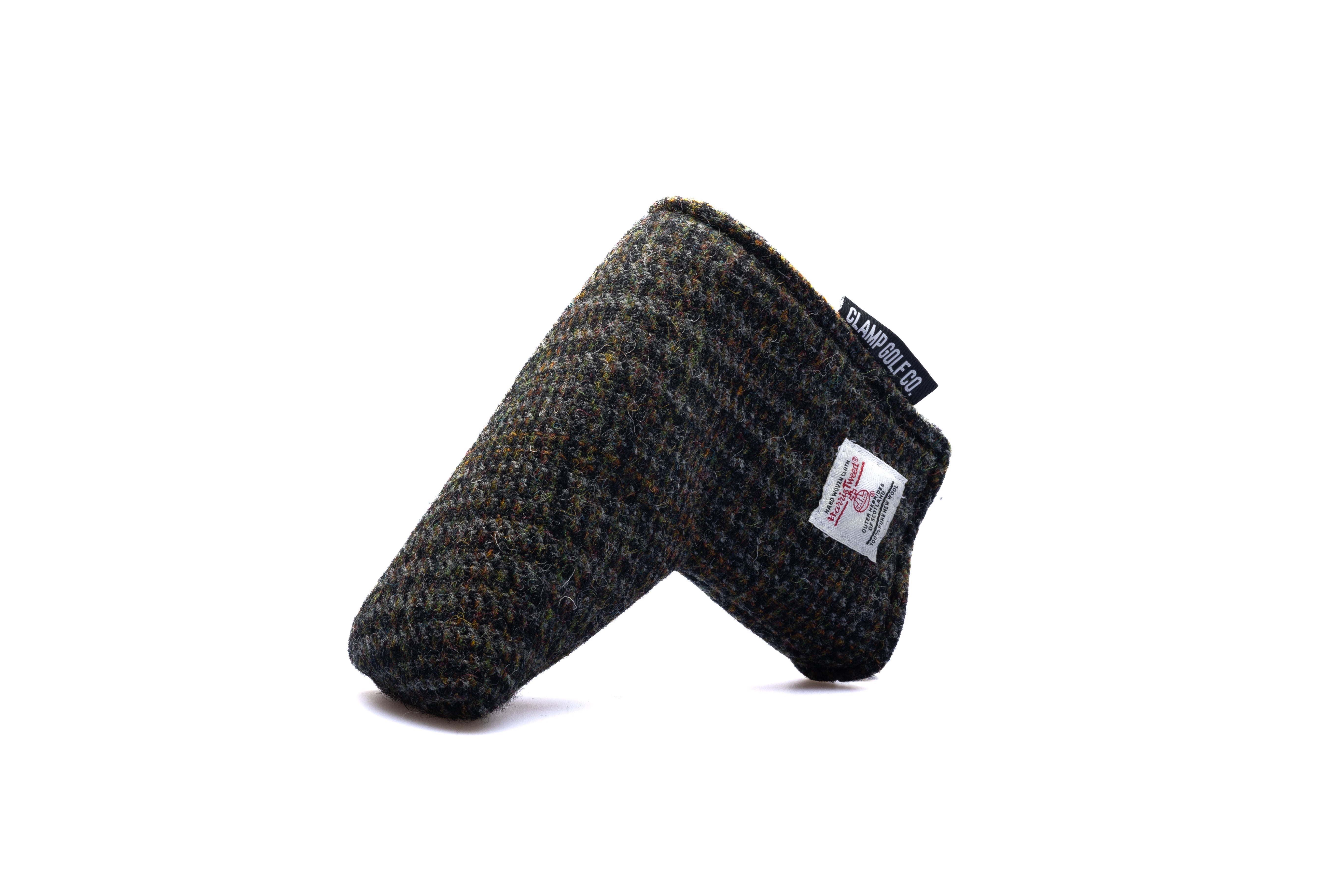 Grey Glen Overcheck with Orange Overcheck Harris Tweed® Blade Putter Headcover