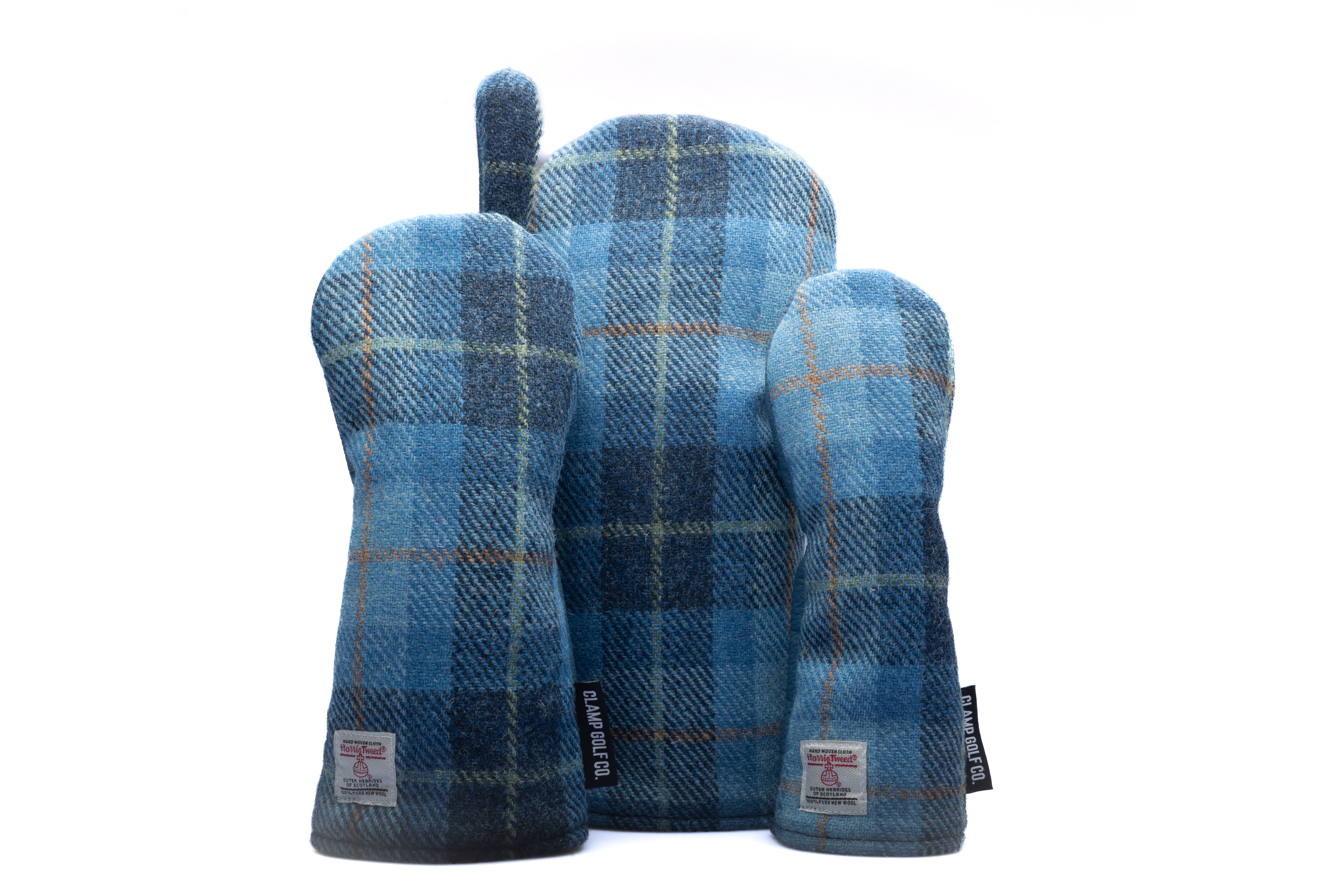 Blue Check Tartan Harris Tweed® Headcovers