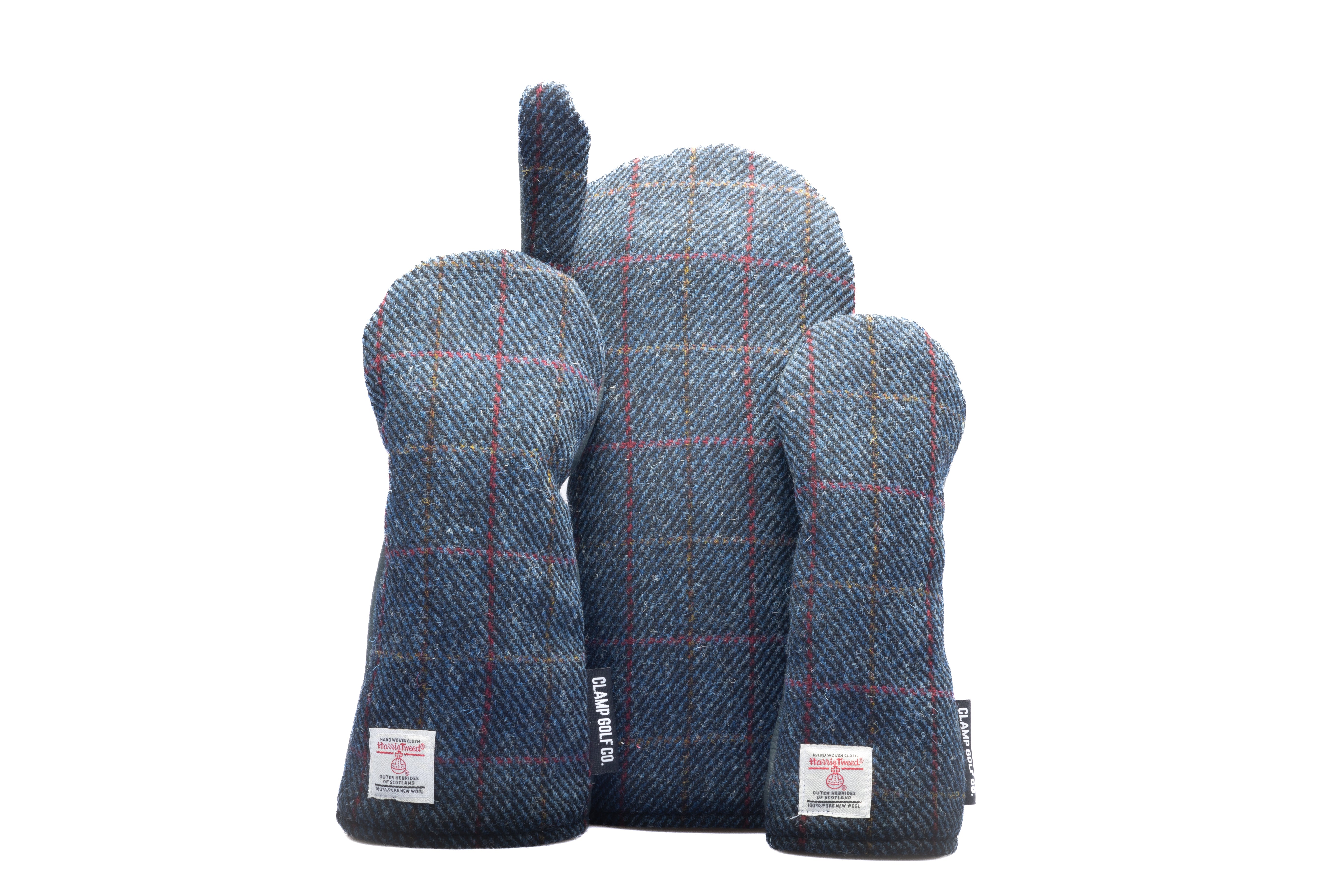 Dark Blue Twill with Red and Brown Overchecks Harris Tweed® Headcovers
