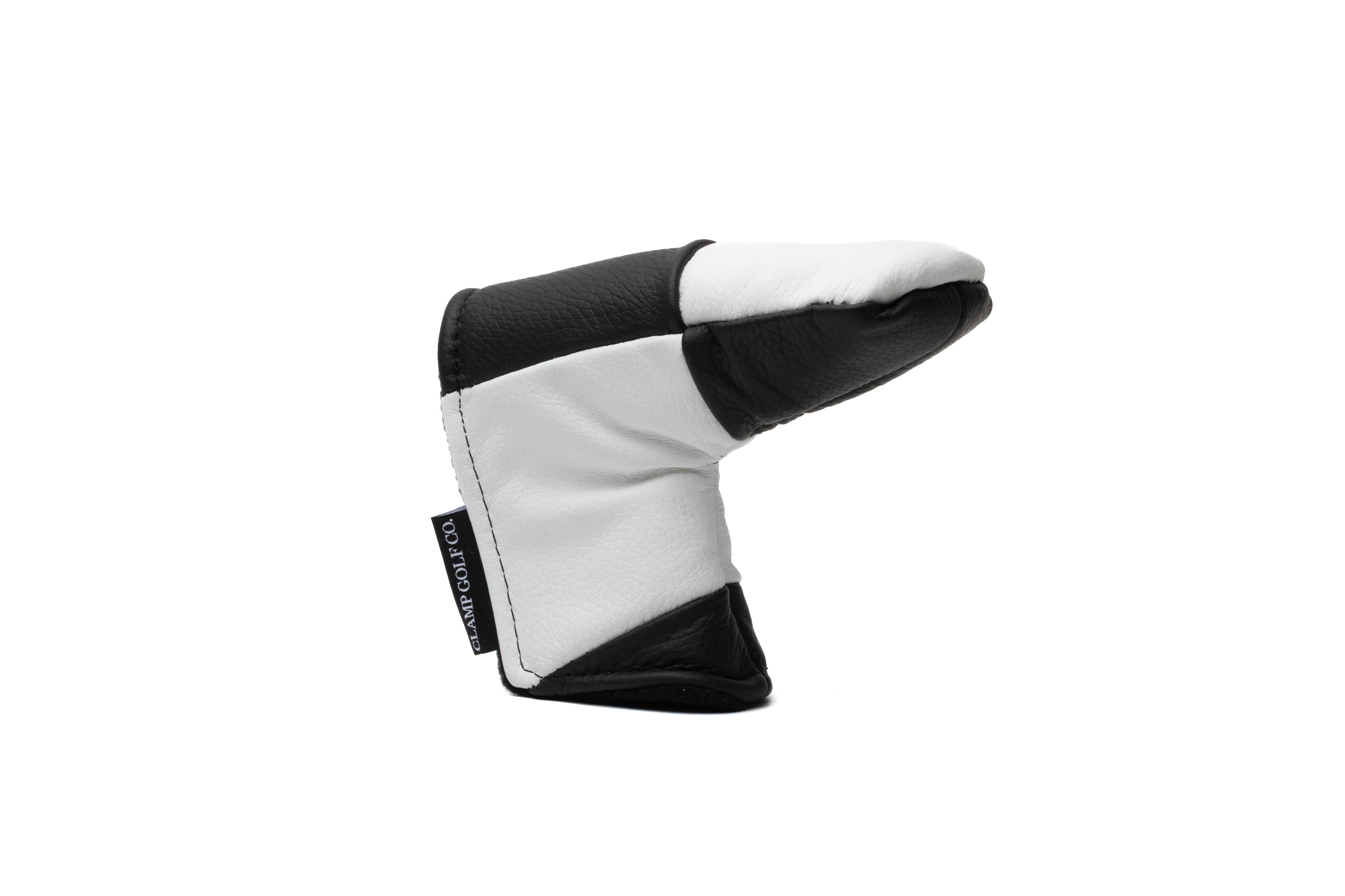 Black & White Patchwork Genuine Leather Blade Headcover