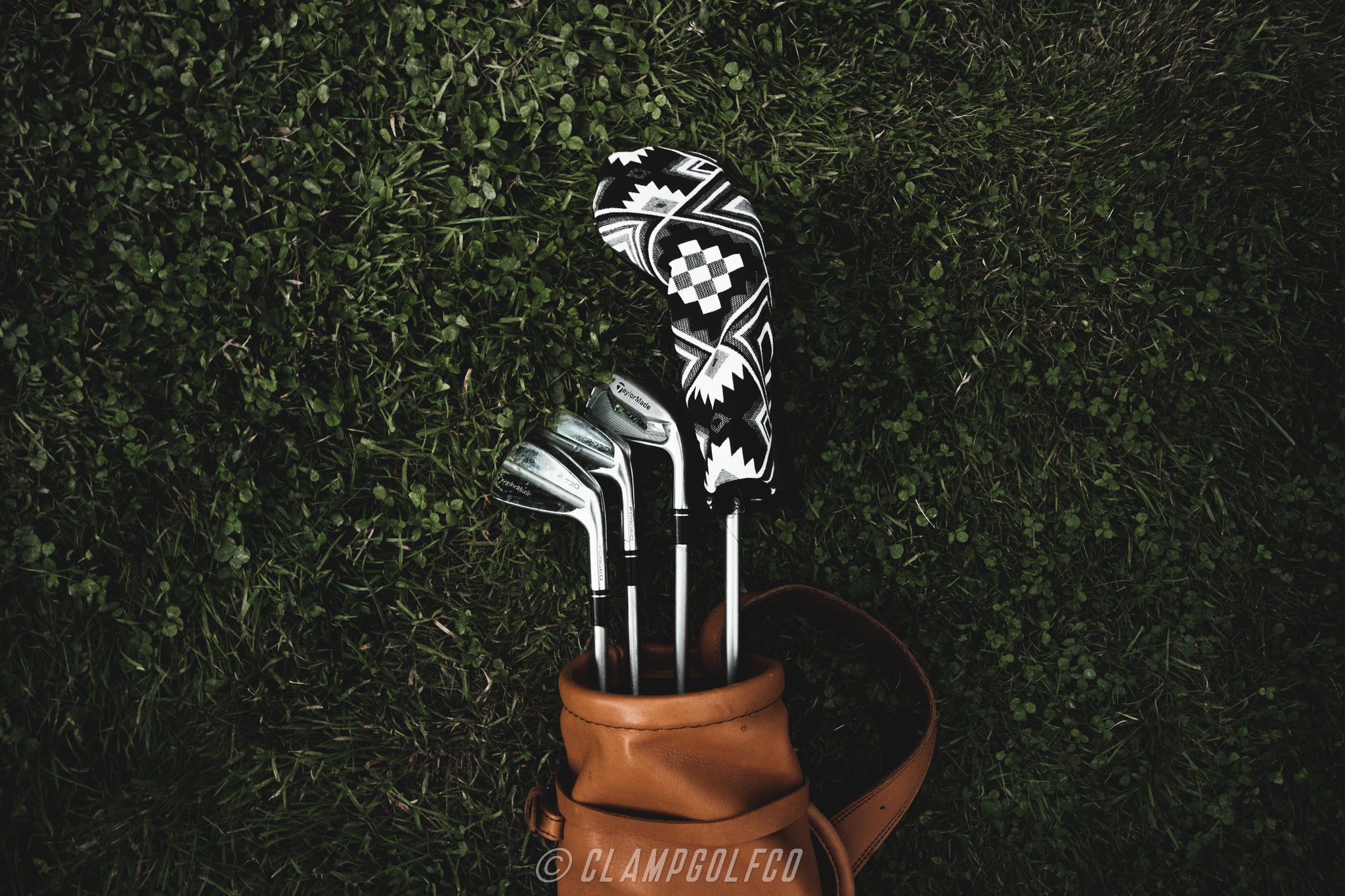 Black and white aztec headcovers