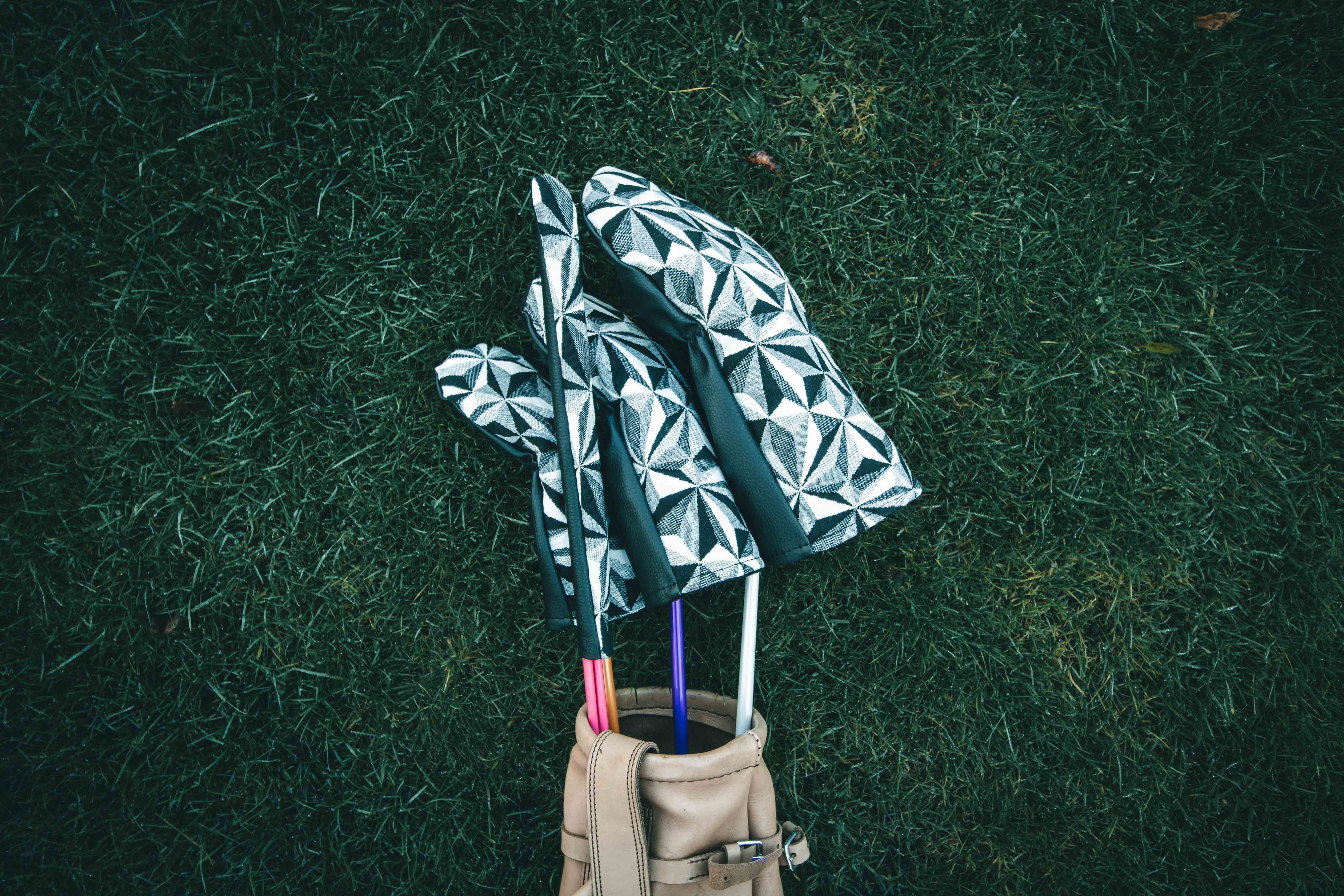 Black and White Patterned Headcovers