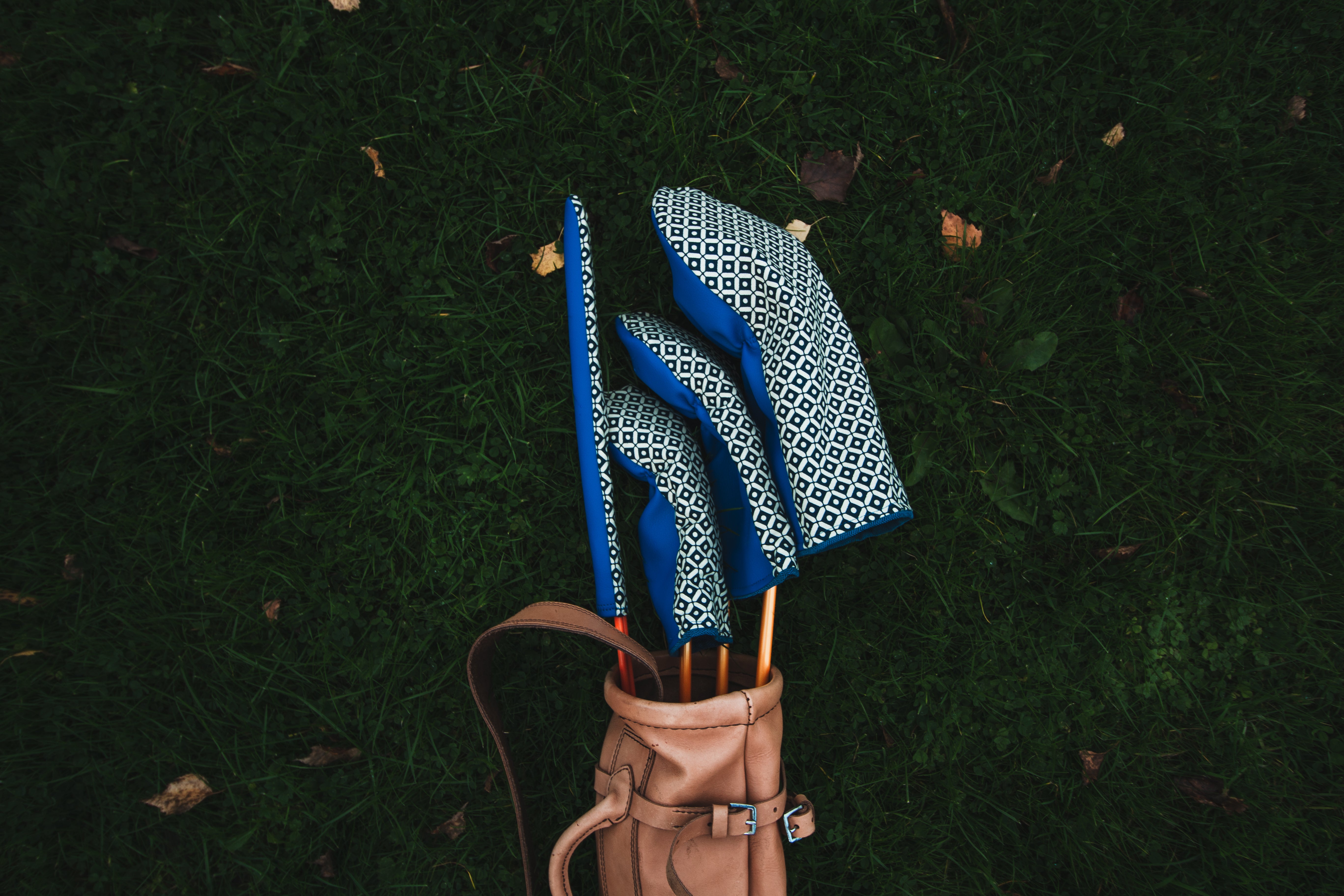 Blue Patterned Headcovers