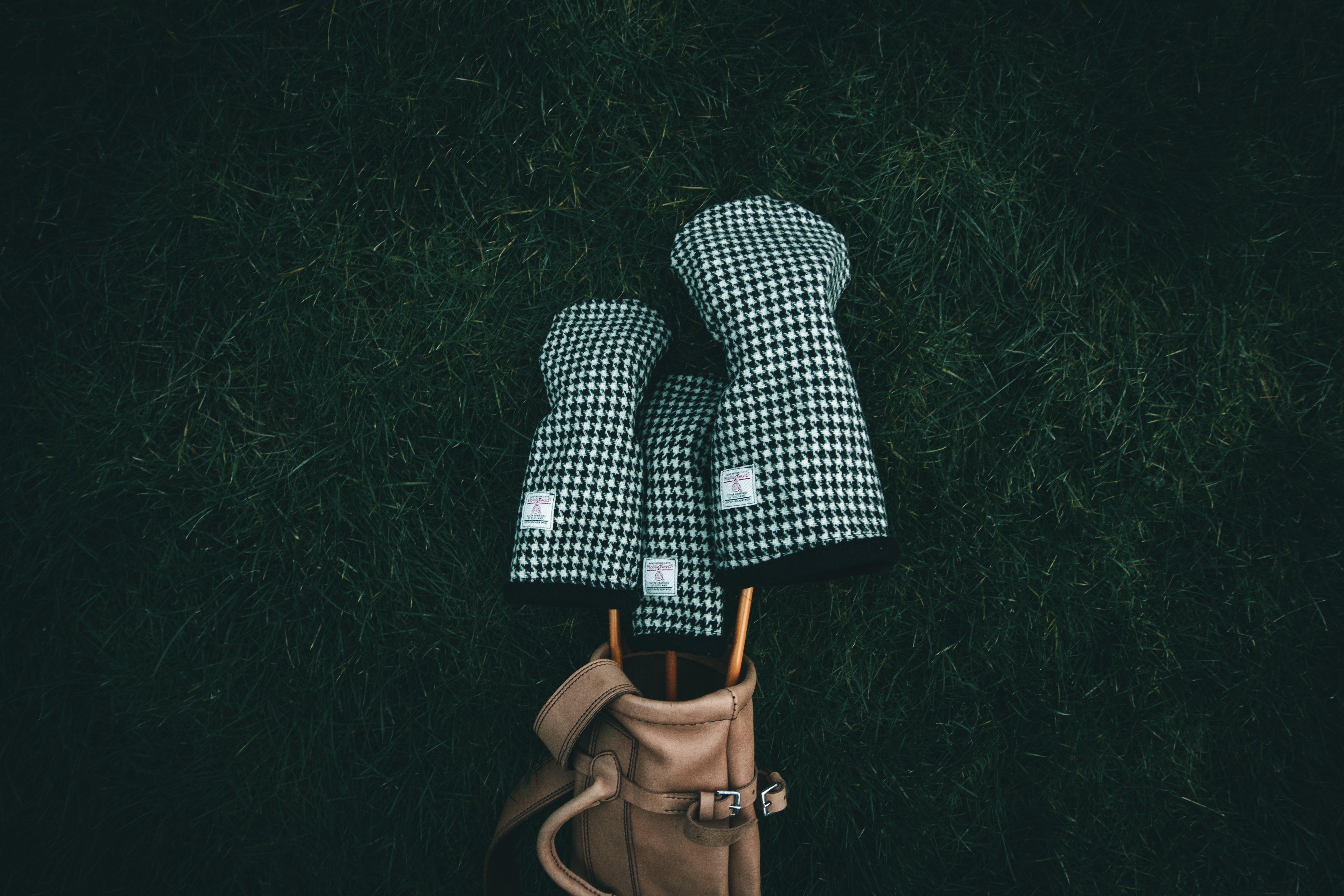 Houndstooth Harris Tweed® Headcovers