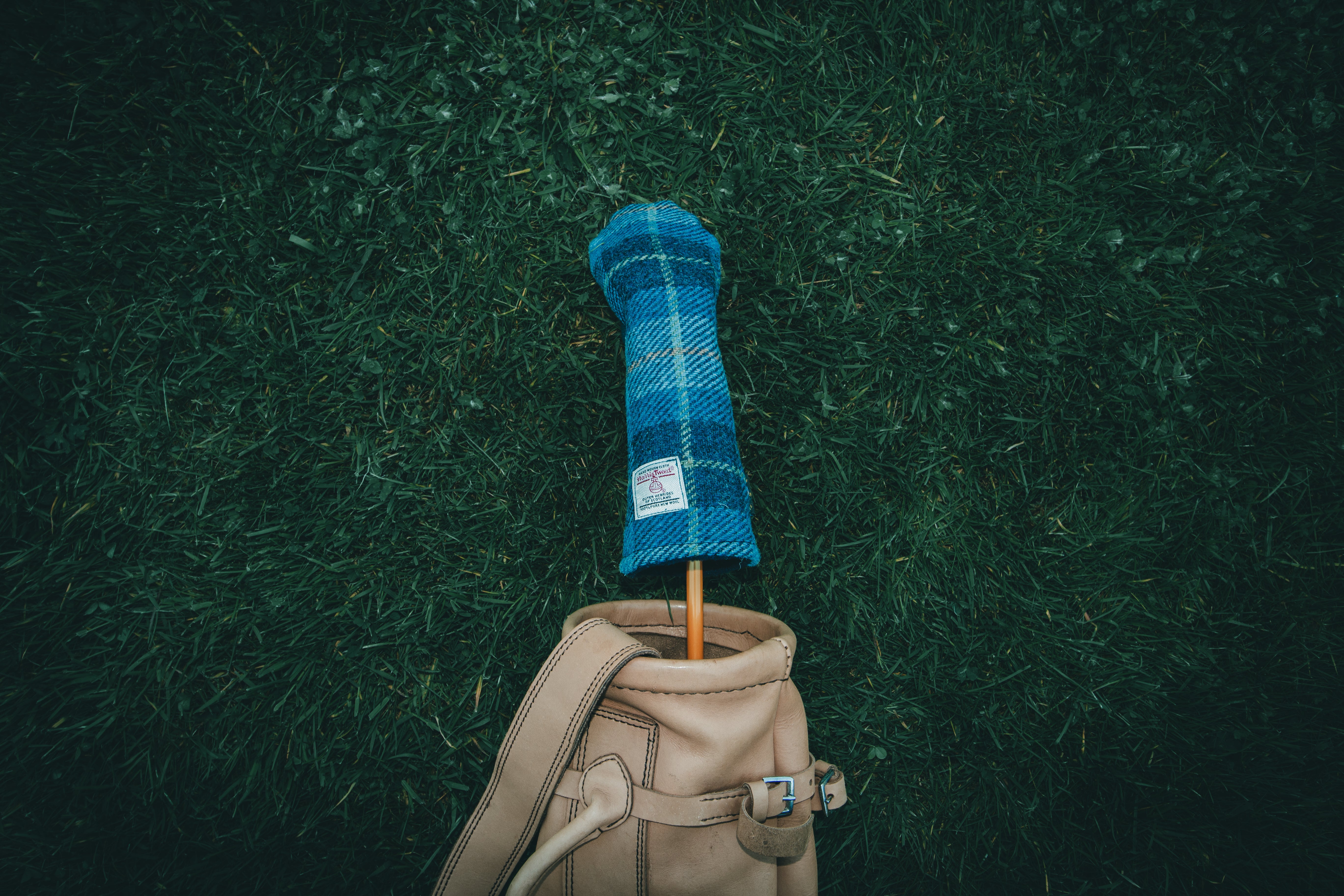 Blue Tartan Check Harris Tweed® Headcovers