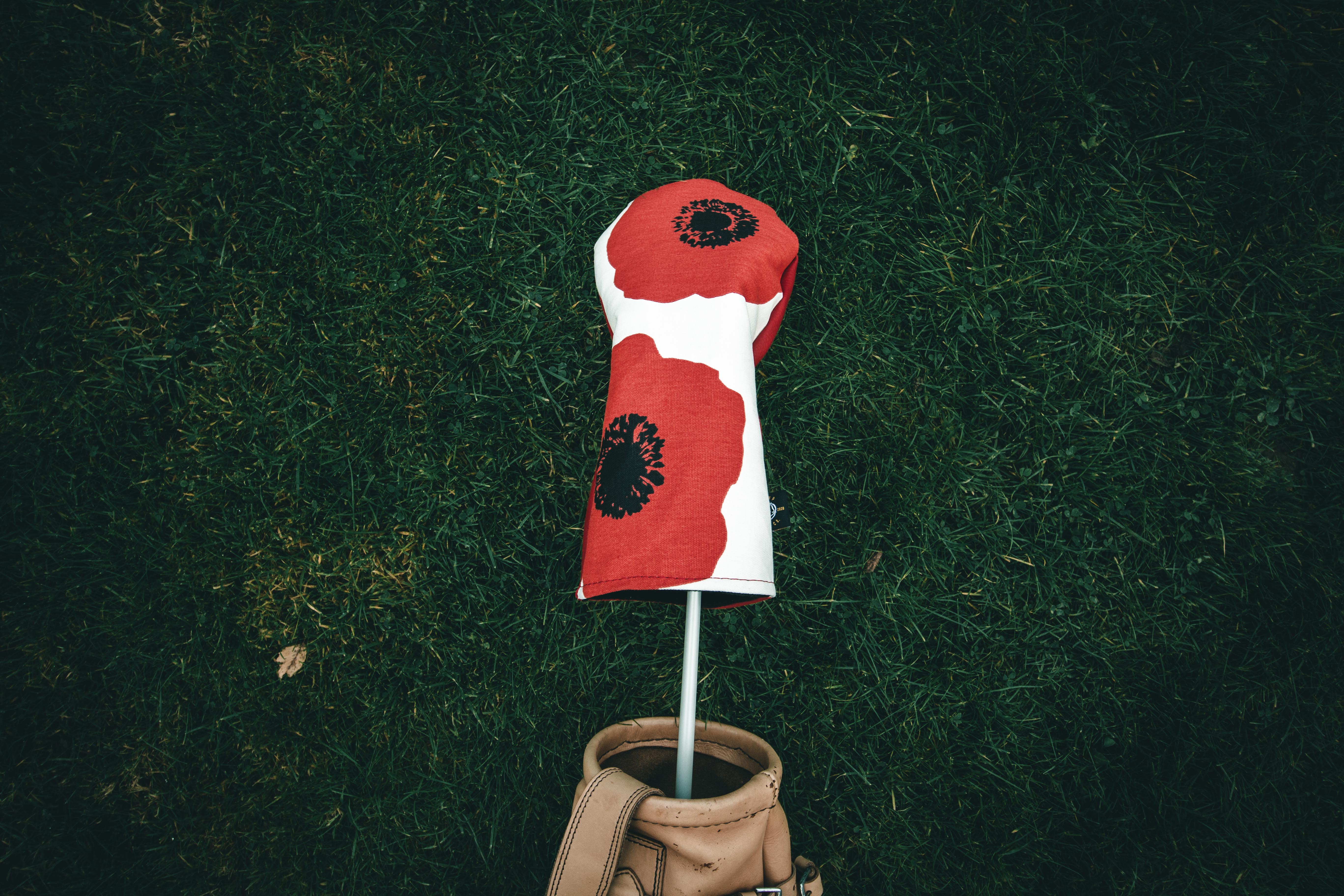 Red poppy headcovers